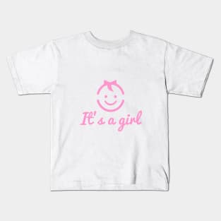 it's a girl design with cute face icon Kids T-Shirt